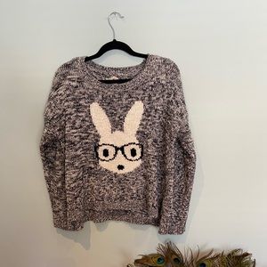 ⭐️HOST PICK⭐️Adorable Nerdy Bunny Knit Sweater, L